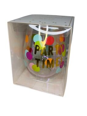 Jumbo Stemless Wine Glass “Party Time”